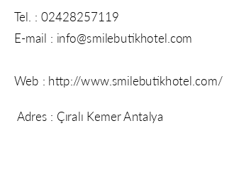Smile Hotel iletiim bilgileri